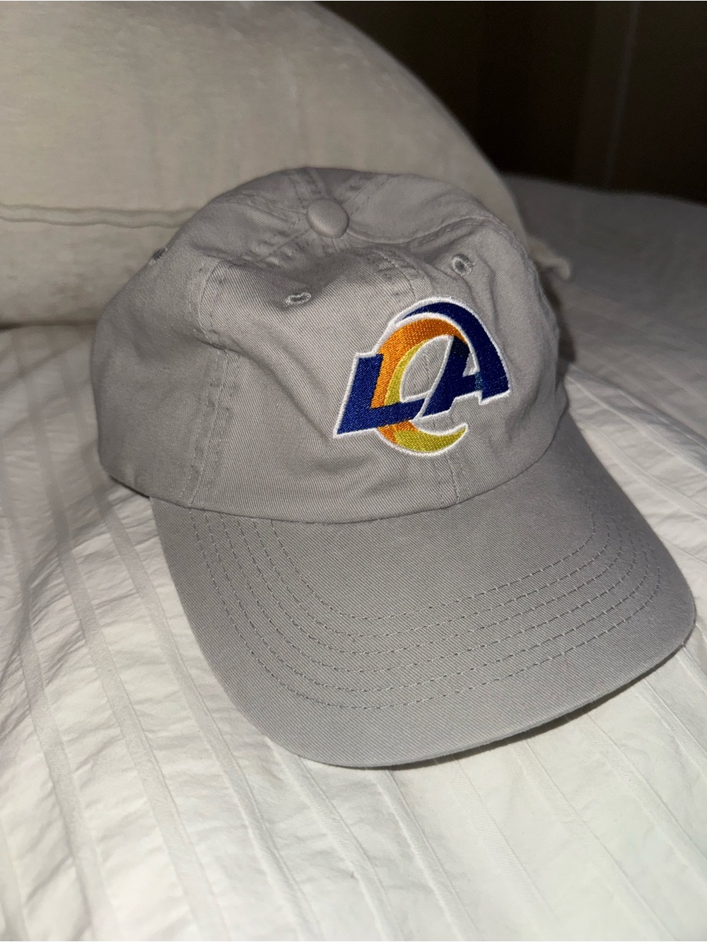 Port Authority LA RAMS Gray Adjustable Baseball Cap Cedars-Sinai Logo